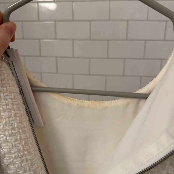 Alice & Olivia Coley Mini Dress, Off White, NWT, Size 14 - Picture 11 of 15